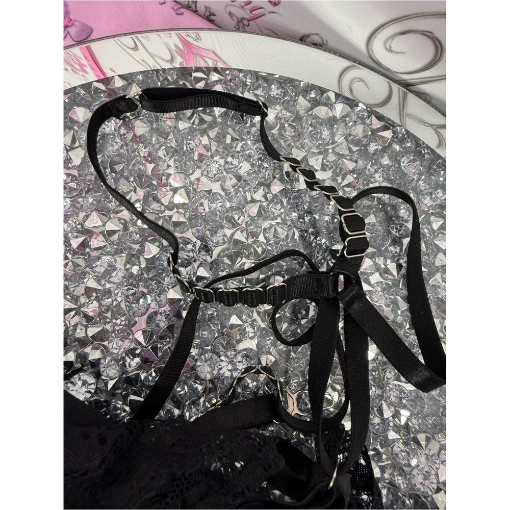 Garter Black Lace Garter Belt with Adjustable Straps tutu - Picture 12 of 15